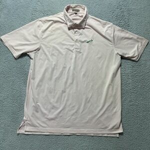 Peter Millar Polo Shirt Mens Large Red Pink Summer Comfort Golf Performance Logo